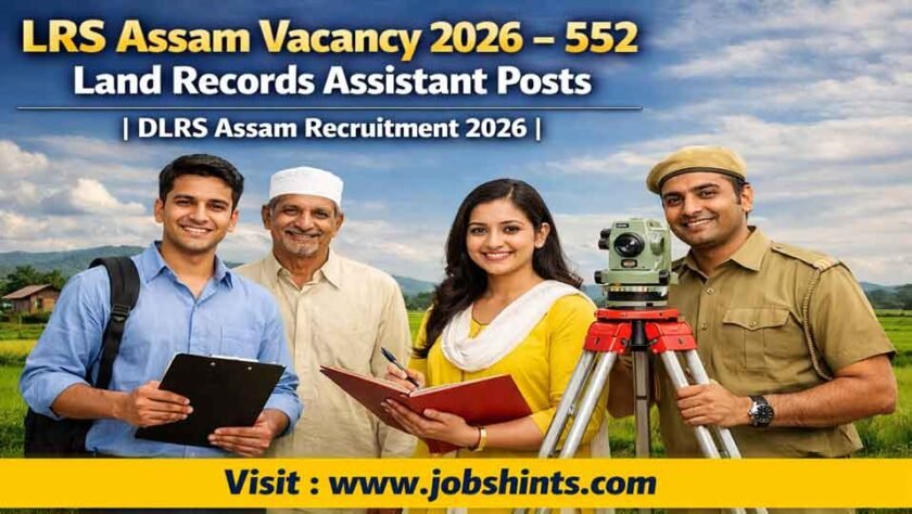 A1 LRS Assam Vacancy 2026 – 552 Land Records Assistant Posts | DLRS Assam Recruitment 2026