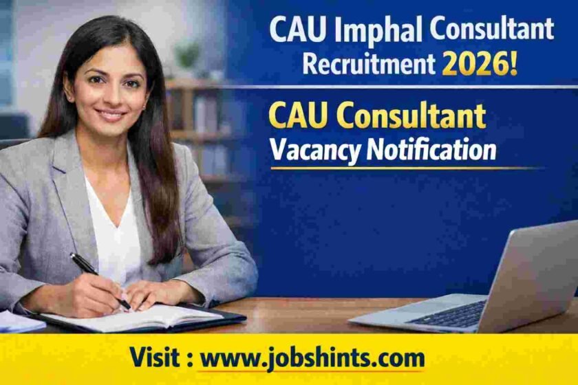 CAU JH CAU Imphal Consultant Recruitment 2026 | CAU Consultant vacancy notification