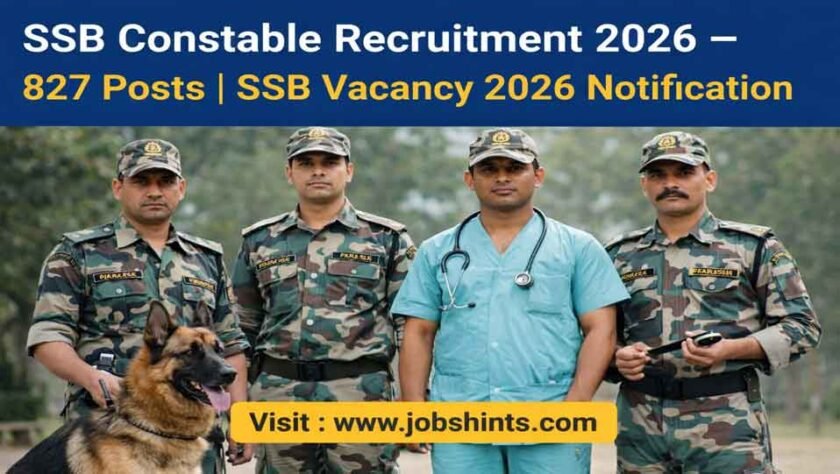 ssb SSB Constable Recruitment 2026 – 827 Posts | SSB Vacancy 2026 Notification