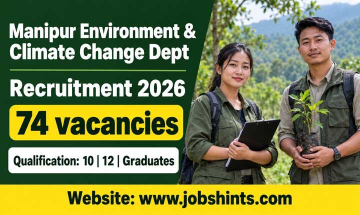 Fo Manipur Environment & Climate Change Department Recruitment 2026 – 74 vacancies | Apply for DoE&CC Vacancy Notification